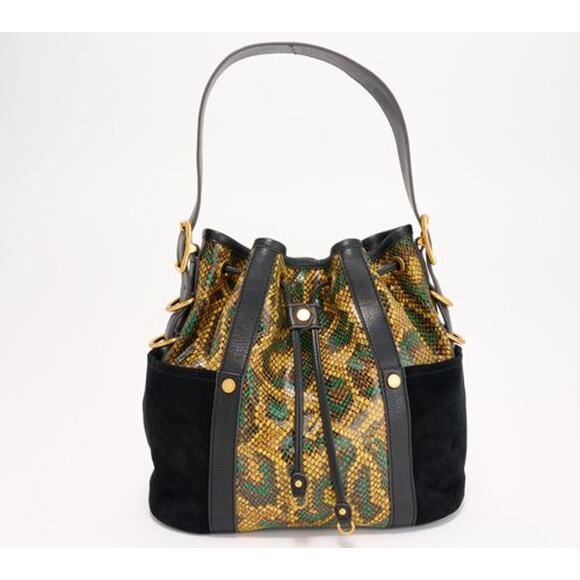 Aimee Kestenberg About Town Suede Drawstring Bags Black - Picture 16 of 16